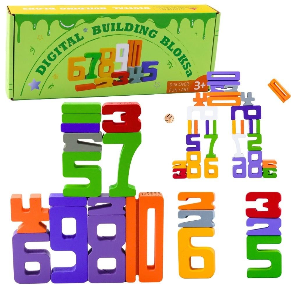 Leantoys Educational wooden numbers - learning through play