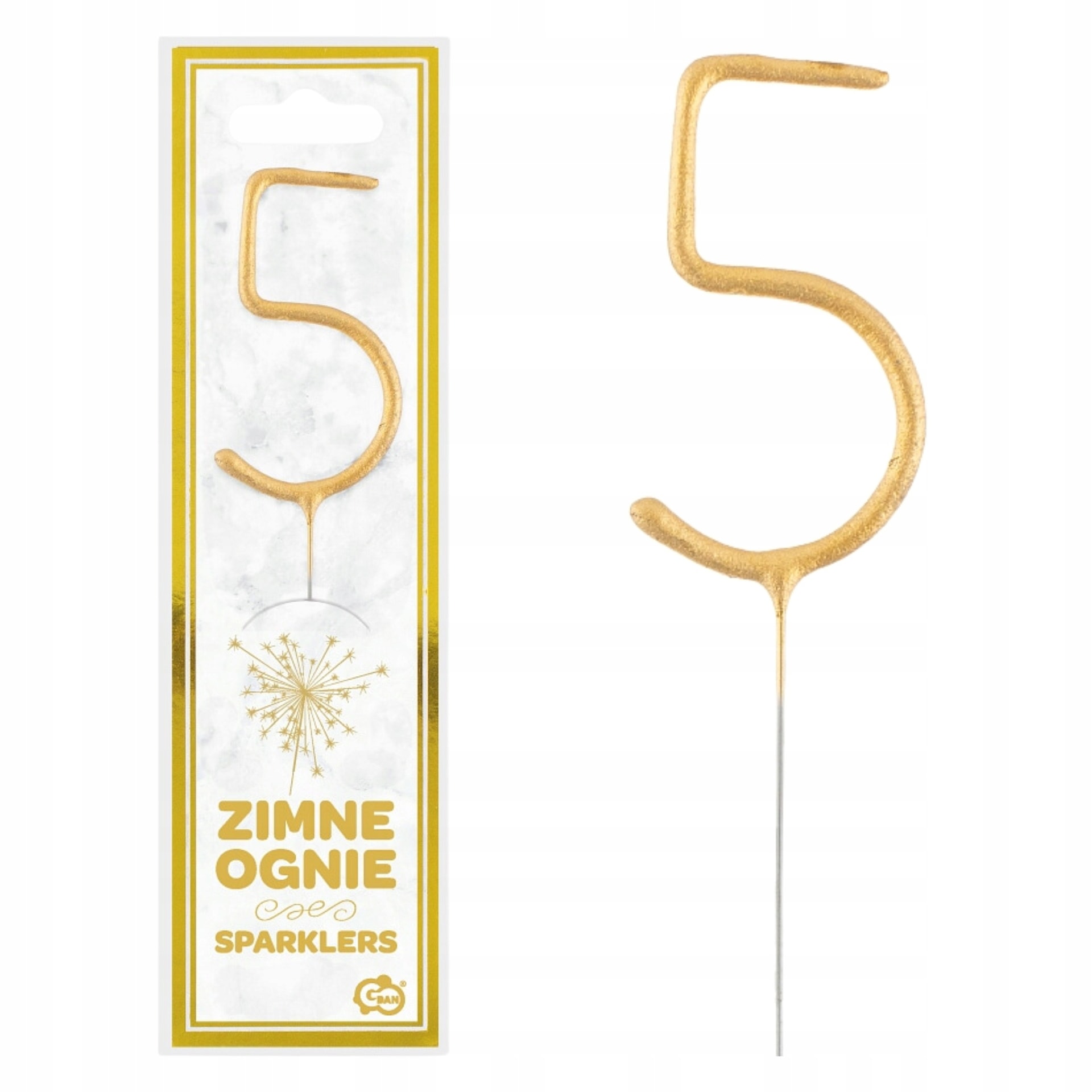 Number 5 - Cold fire 7.5 cm - decoration for every occasion