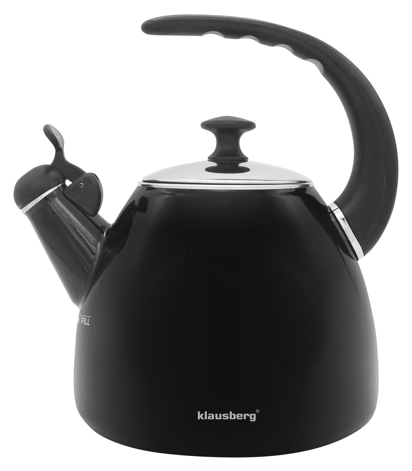 Klausberg Traditional enamelled kettle 2.8l black - perfect for any kitchen