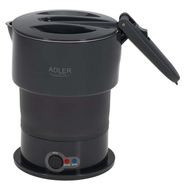Adler Silicone travel kettle 0.6 L - foldable and practical