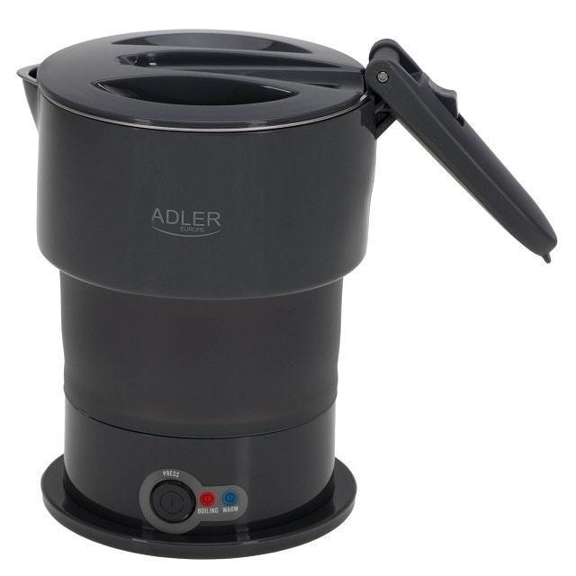 Adler Silicone travel kettle 0.6 L - foldable and practical