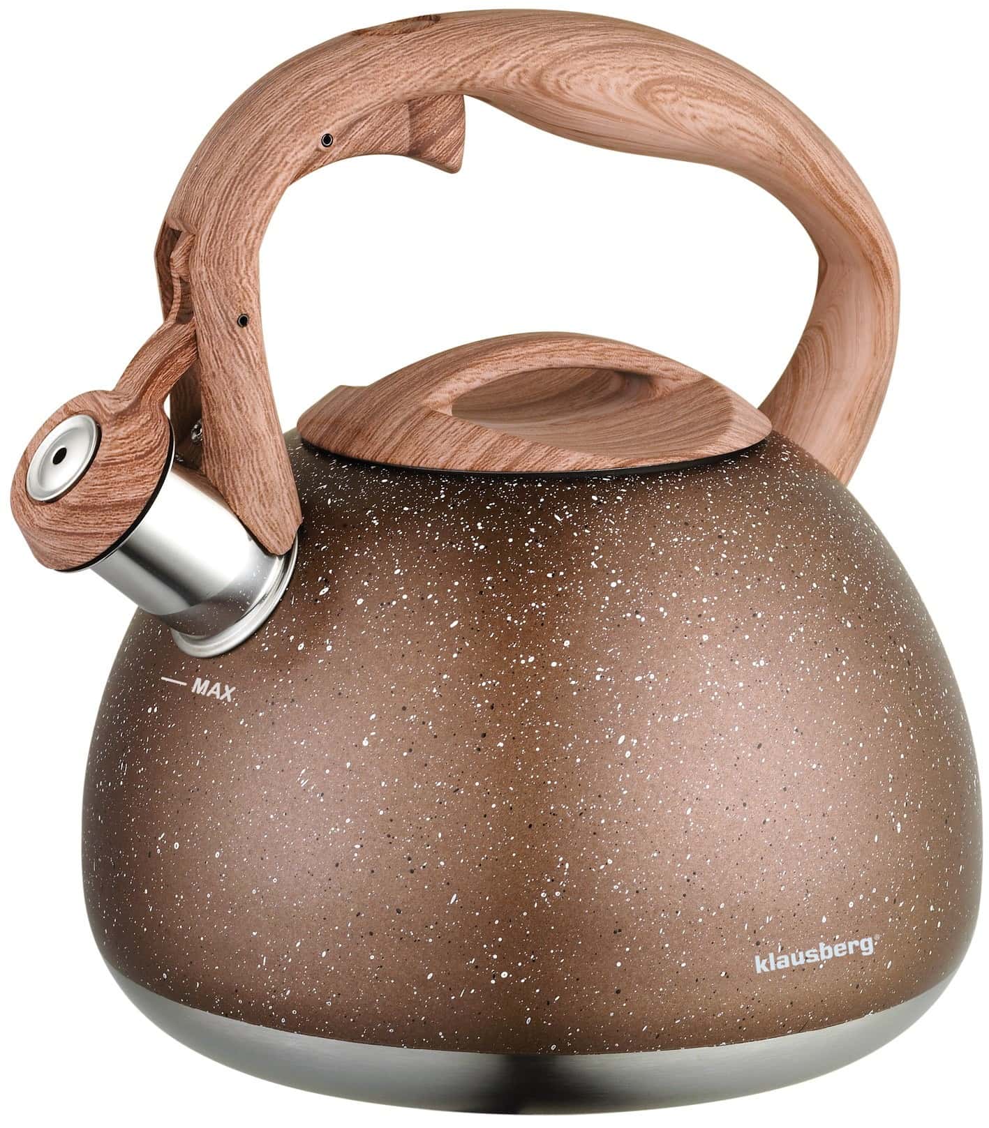 Klausberg Traditional Kettle 2.8l Brown Marble - Elegance in Your Kitchen
