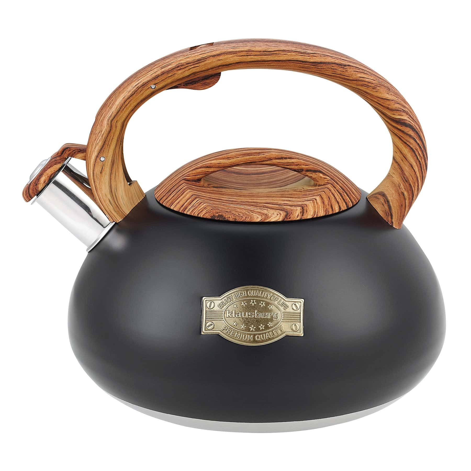 Klausberg Traditional Kettle 3l Black Matte - Elegance in Your Kitchen
