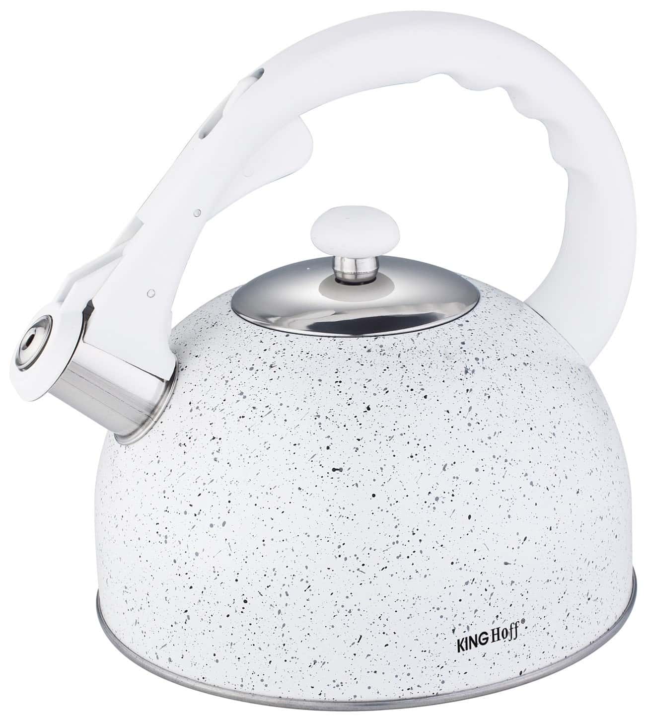 Kinghoff Traditional kettle 2.6l white marble - perfect for any kitchen