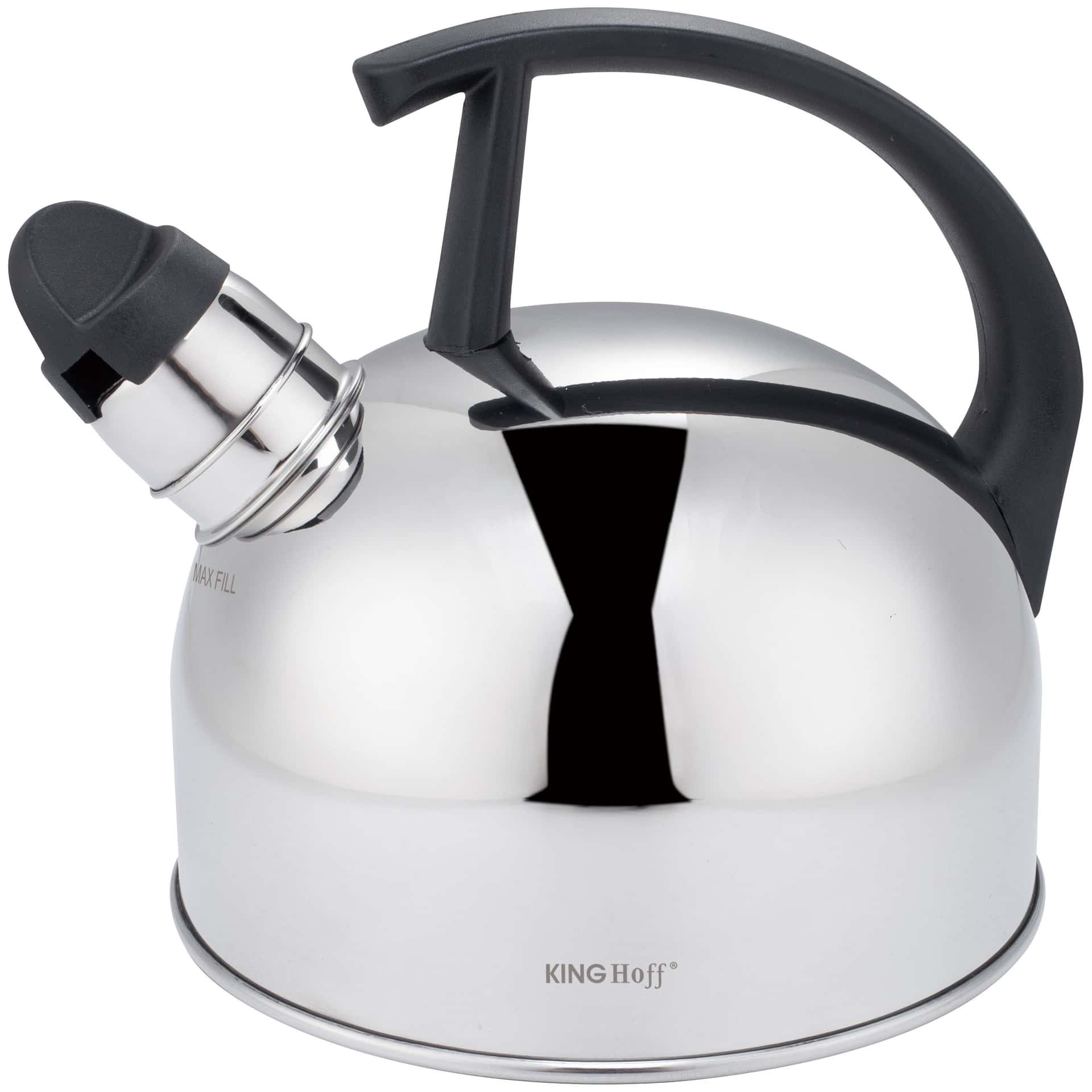 Kinghoff Traditional Kettle with Whistle - Stainless Steel 1.5L