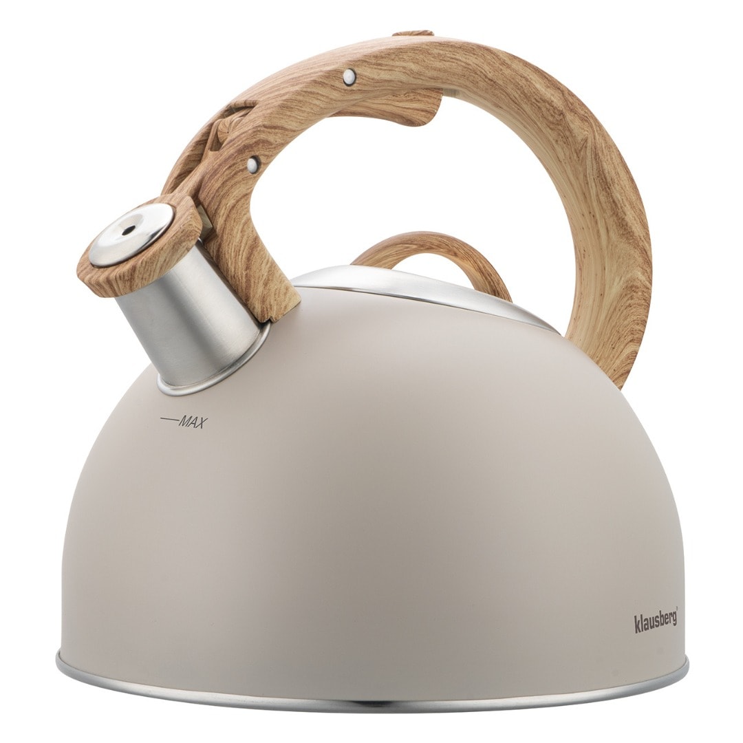 Klausberg Traditional Kettle with Whistle beige 2.5l - perfect for any kitchen