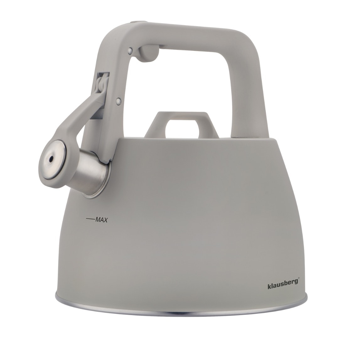 Klausberg Traditional Kettle with Whistle Grey 2.5l - perfect for any kitchen