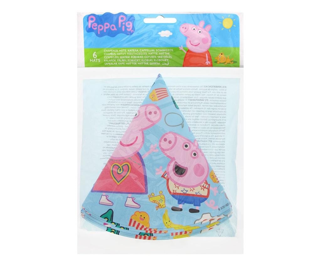 Godan Paper Hats Peppa Pig - 6 Pieces for Birthday