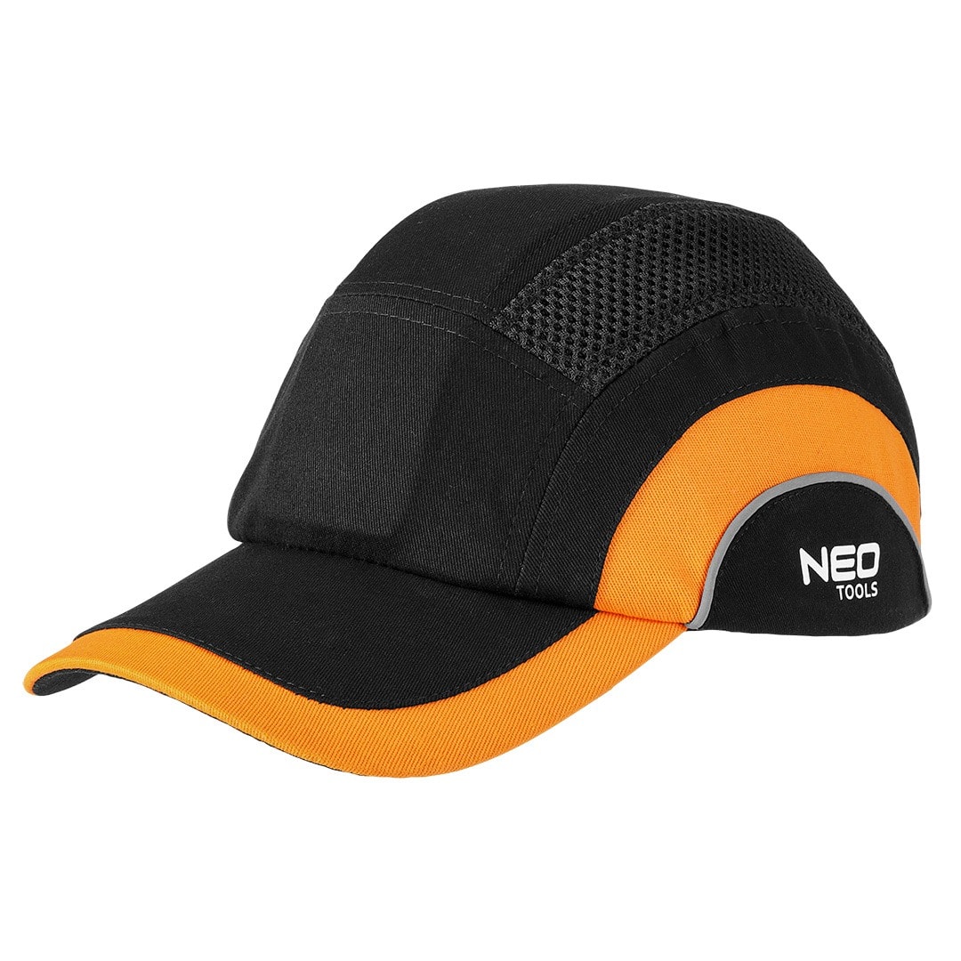 NEO TOOLS Reinforced Baseball Cap - Black and Orange CE