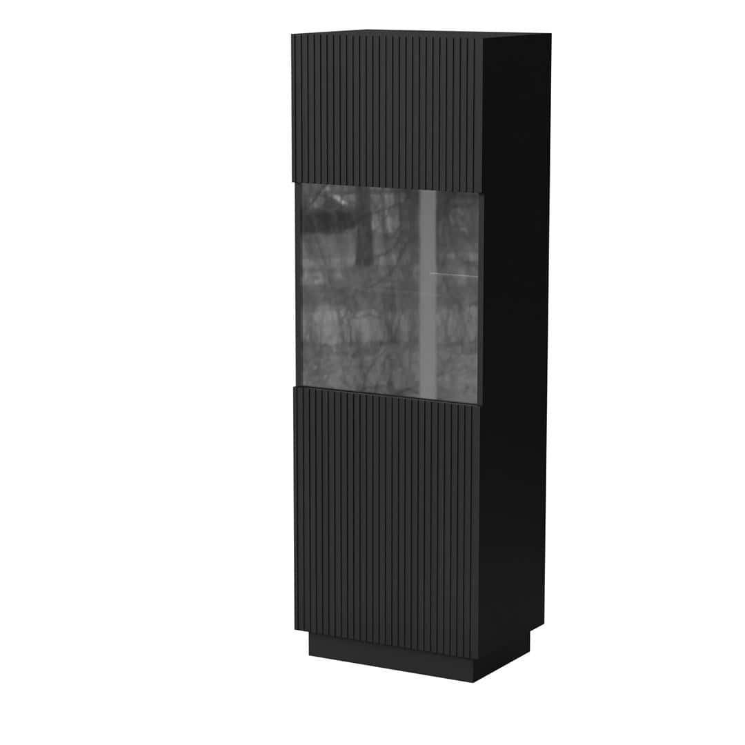 Liverti Display Cabinet - Black standing display cabinet for living room
