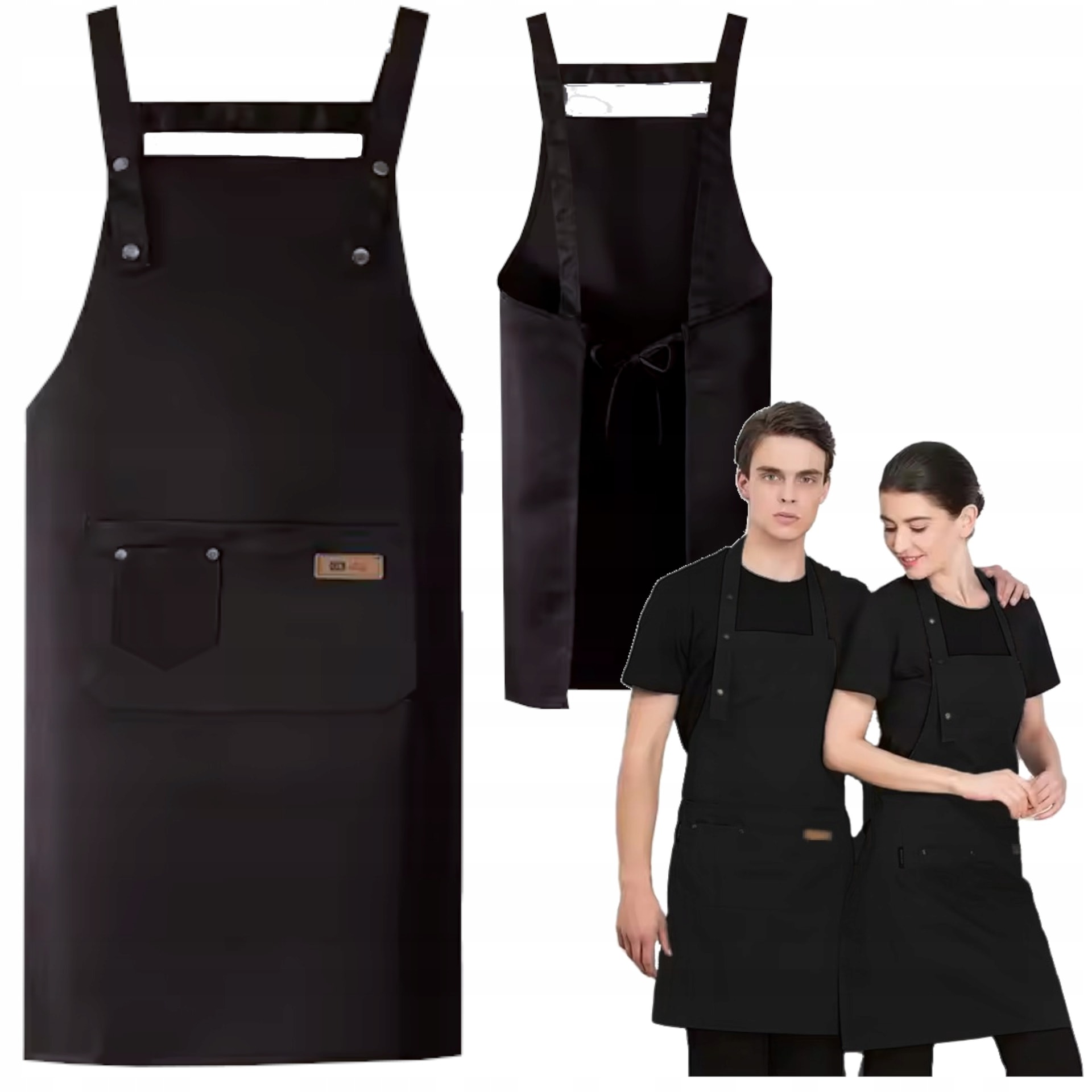 Black Kitchen Apron - universal and elegant