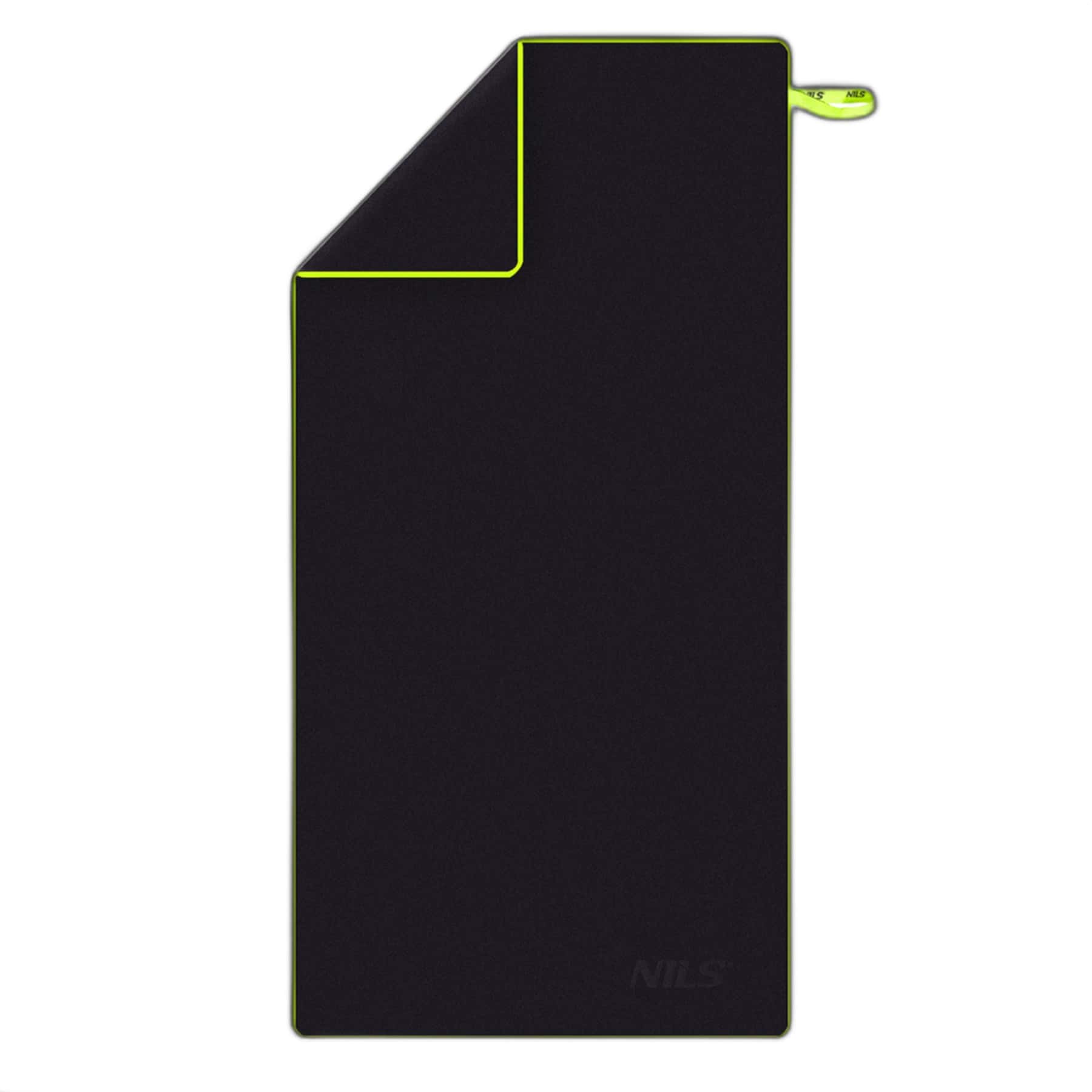 Nils Black Microfiber Towel - Ideal for pool and camping