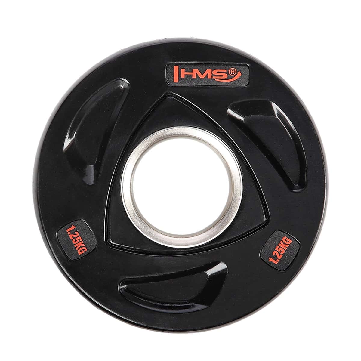 HMS TOX01 Black Rubber Coated Olympic Weight Plate 1.25 kg