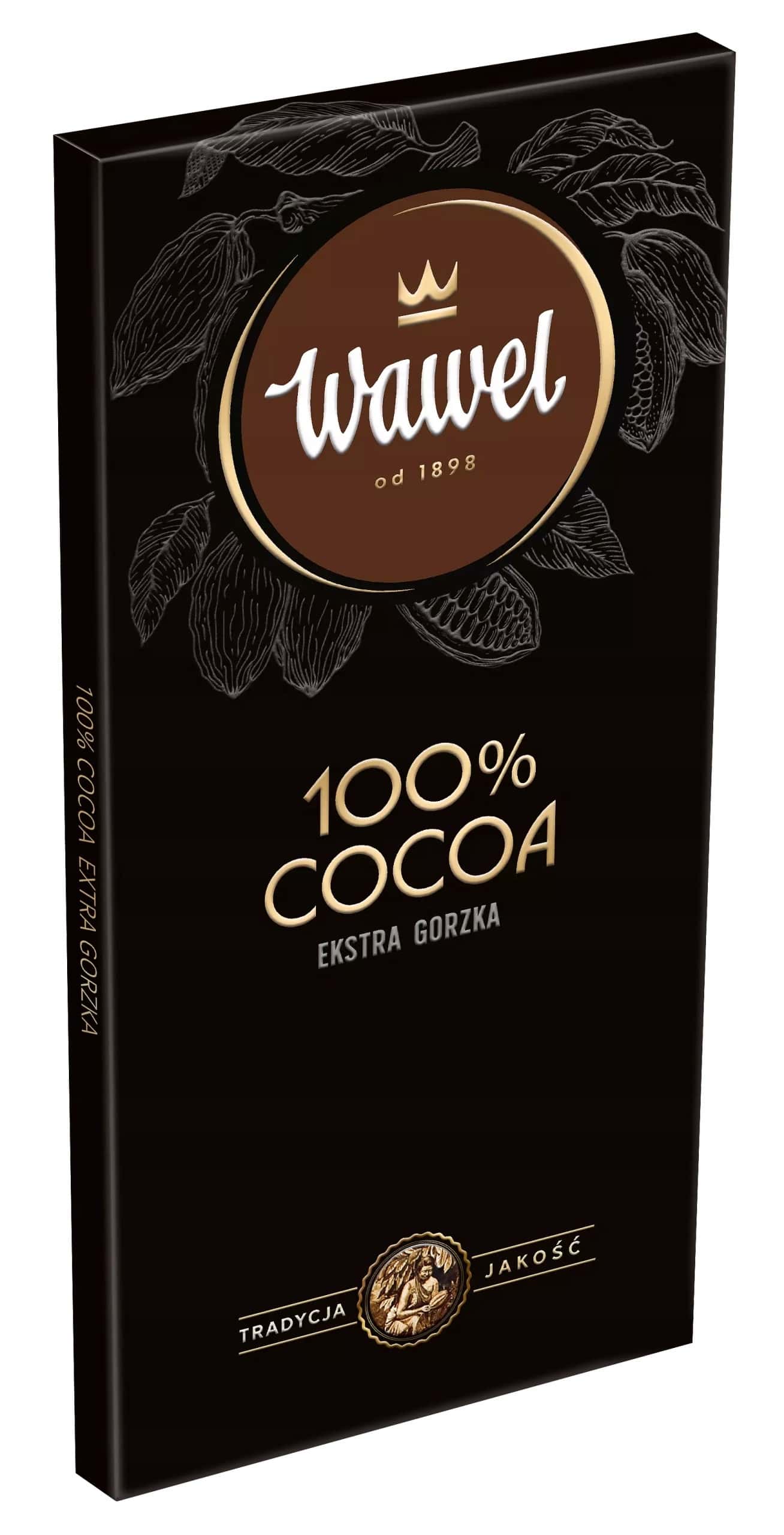 Wawel Dark Chocolate 100% Cocoa 80g - intense taste for demanding