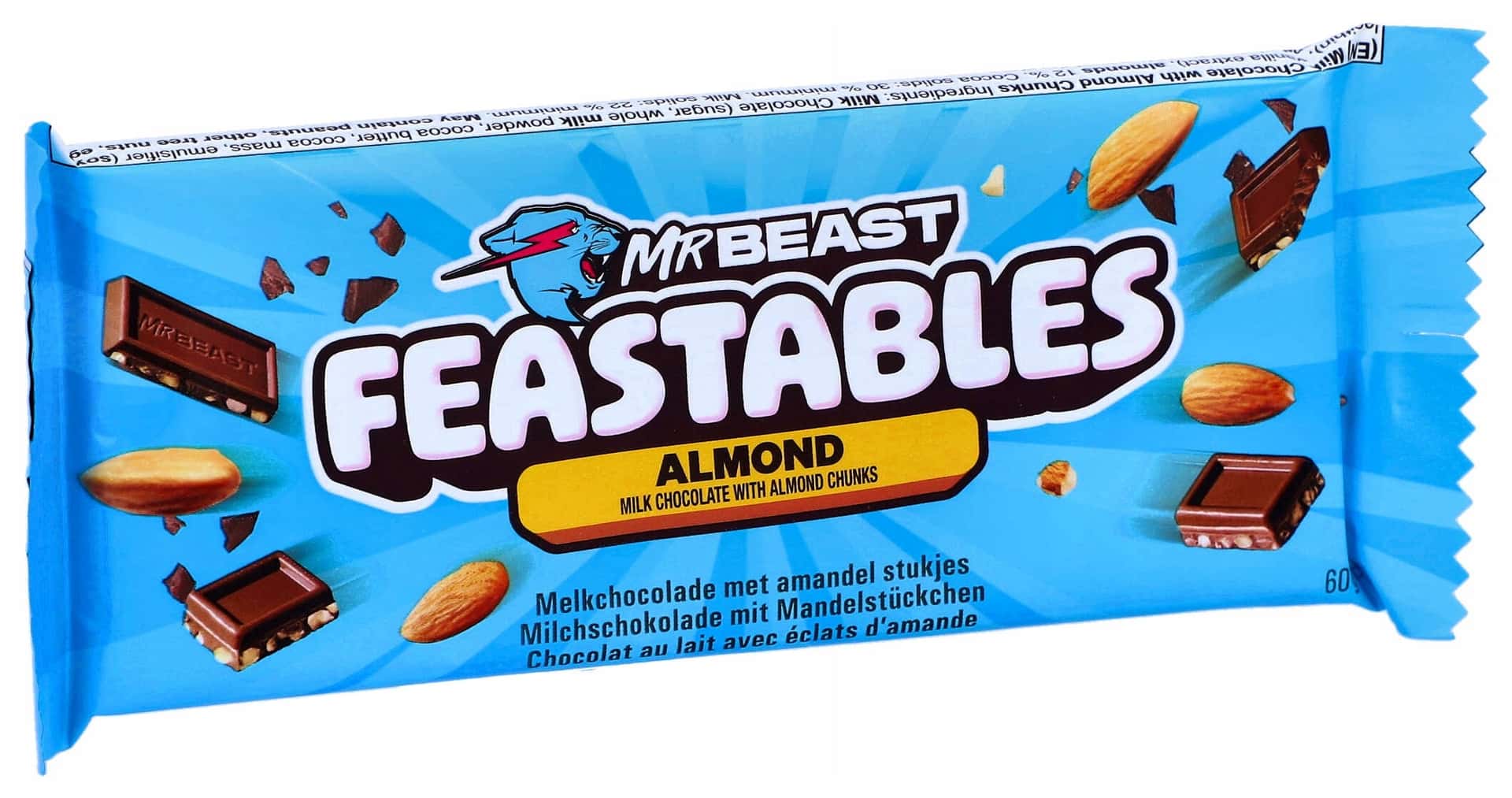 Mr Beast Chocolate Almond - Delicious chocolate with almonds 60g