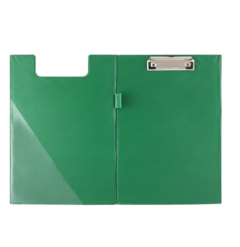 D.RECT A4 Clipboard with clip and cover green - ideal for the office