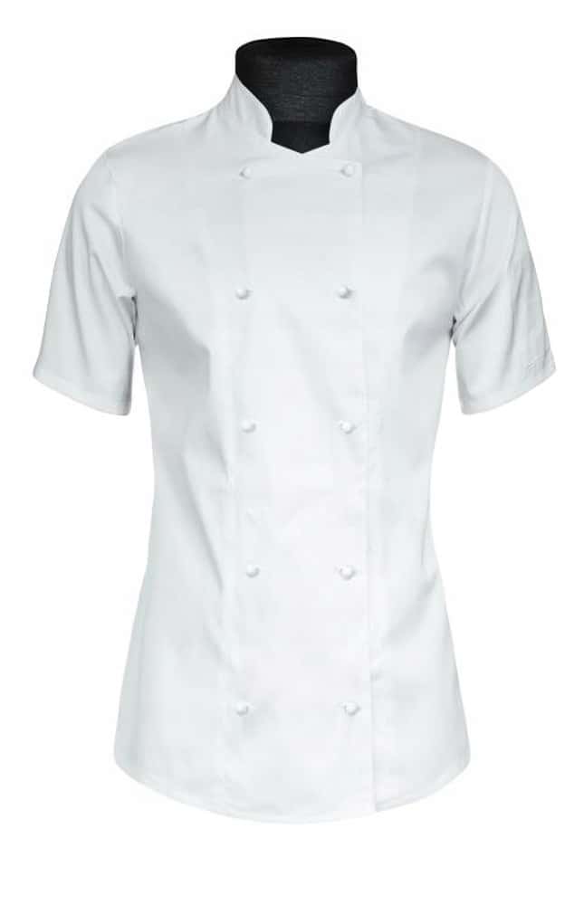 Women's Chef Blouse White Short Sleeve GRETA - Professional catering clothing