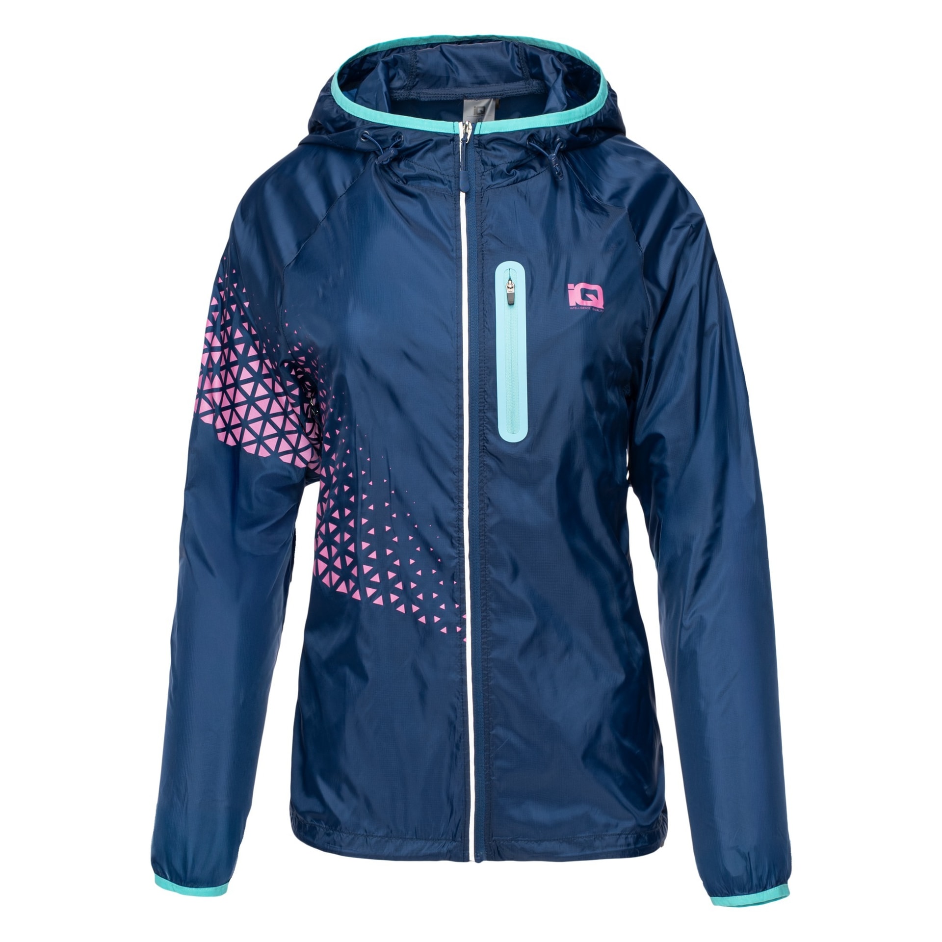 Damska Kurtka do Biegania INURO WMNS BLUE DEPTHS/FESTIVAL FUCHSIA PATTERN Rozmiar M
