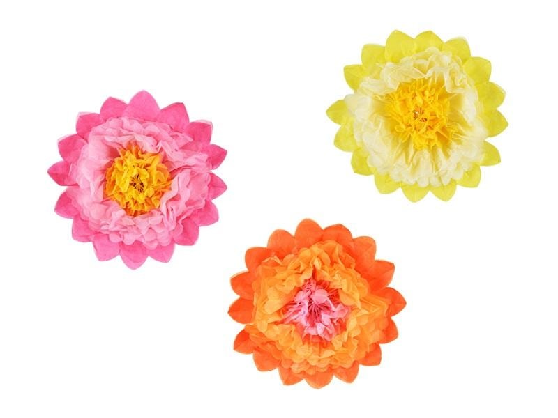 PartyDeco Tissue Paper Flowers Decoration 35 cm - color mix, perfect for parties