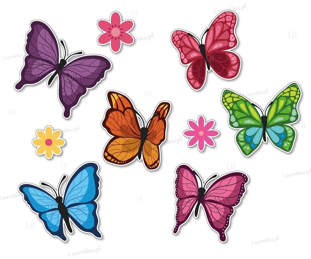 LearnHow Window decoration - large butterflies XL - spring ornament