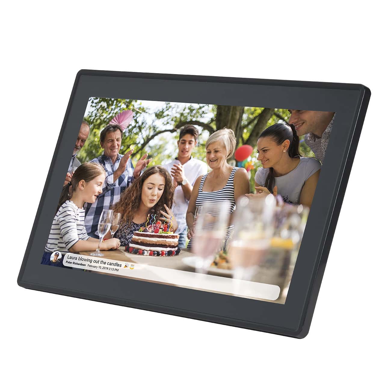 Denver PFF-1515B - Digital photo frame with touchscreen and Wi-Fi