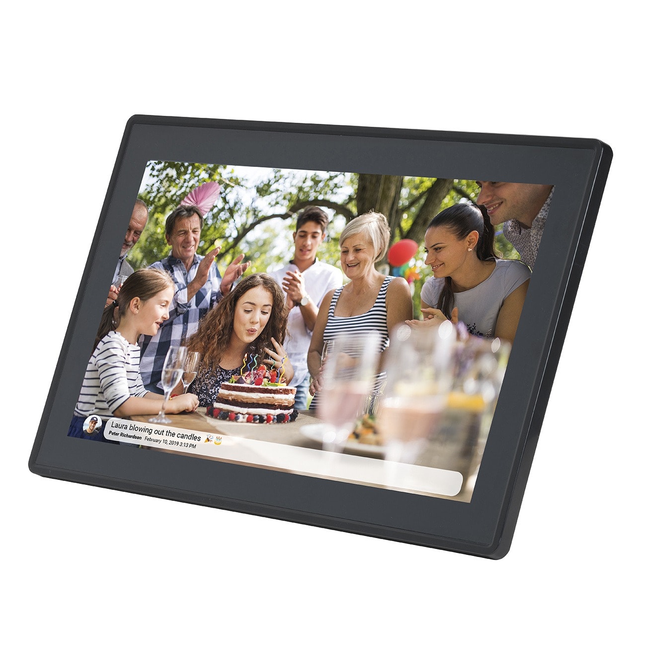 Denver PFF-1515B - Digital photo frame with touchscreen and Wi-Fi