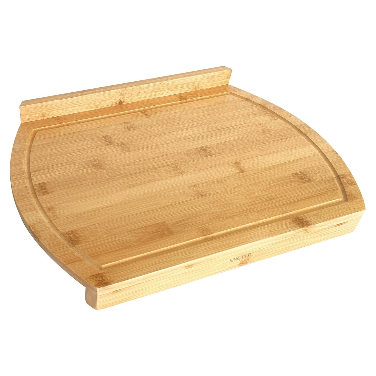 KINGHOFF Bamboo cutting board with blocking edge 58x38x4 cm - ideal for every kitchen