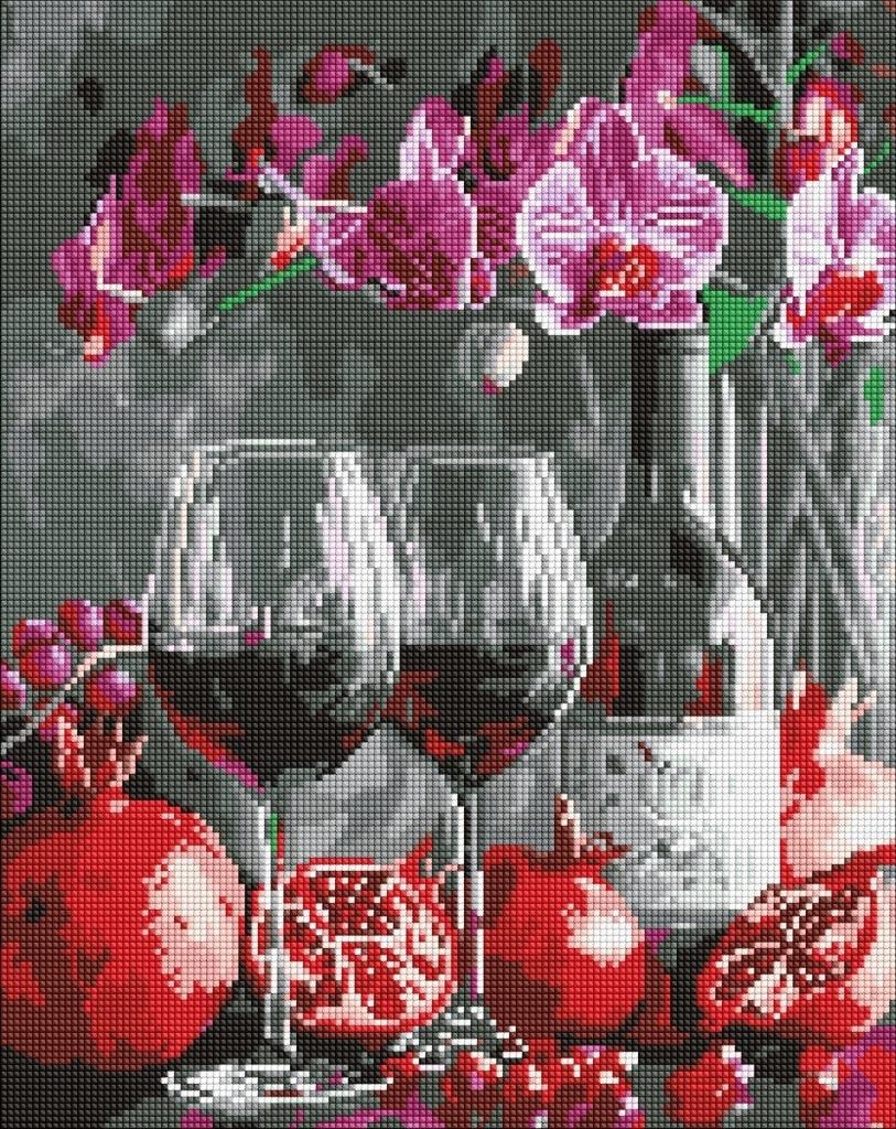 Ideyka Diamond Mosaic - Blooming Orchids 40x50 cm - relaxing hobby