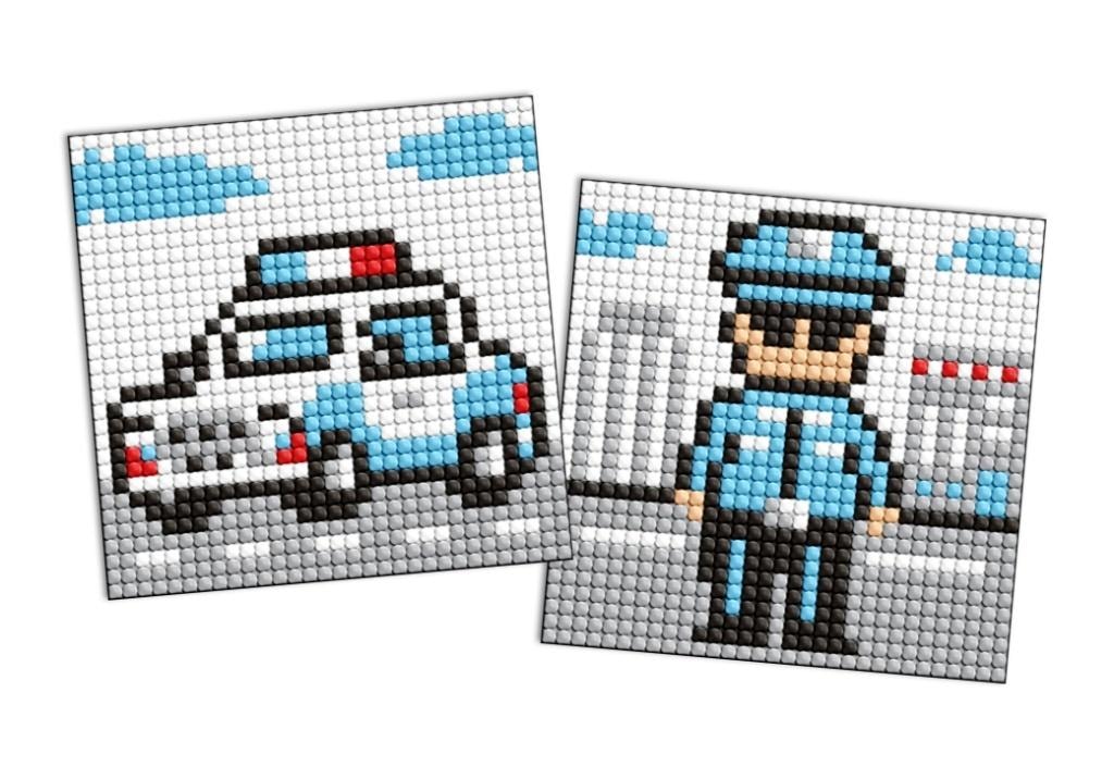 Ideyka Diamond mosaic sticker Kids - Police officer