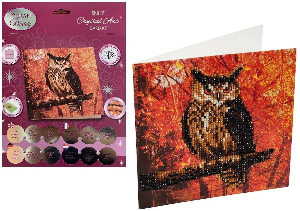 Craft Buddy Diamond mosaic Autumn owl 18x18cm - creative set