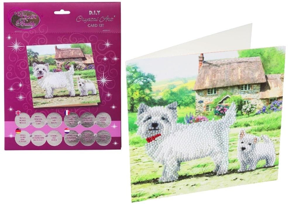 Craft Buddy Diamond Mosaic Westie Dogs - create your own masterpiece!