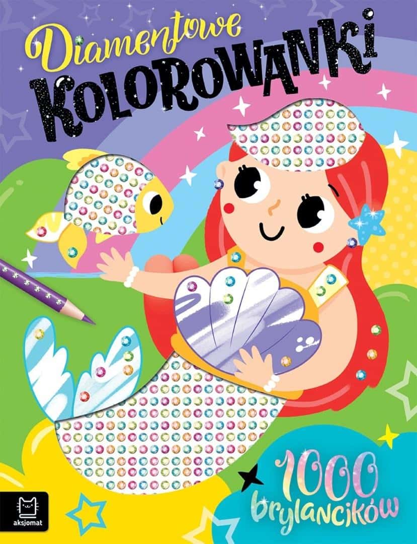Aksjomat Diamond coloring book with mermaid - 1000 glitter stones