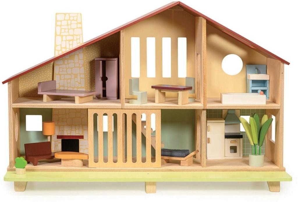 Mentari Cedar Chalet Dollhouse - modernist design