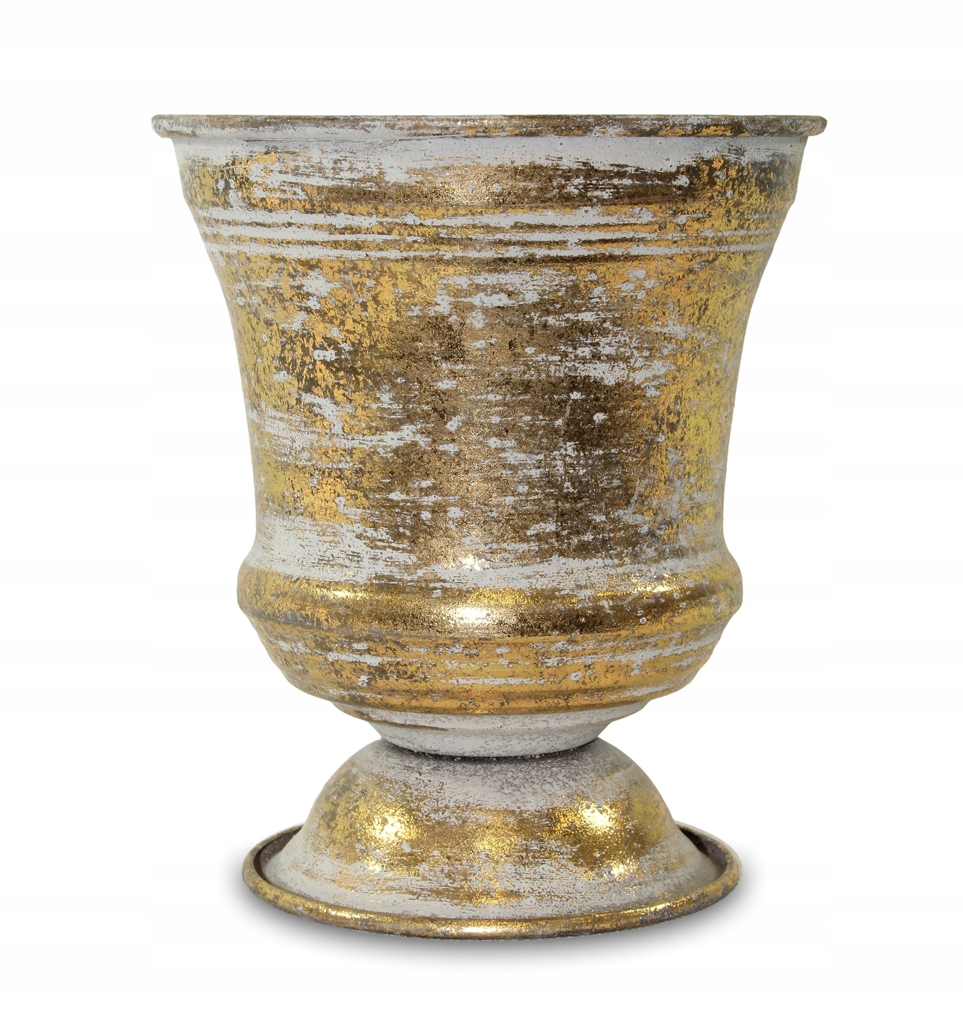 Decorative gold flower pot 16 cm - add sparkle to your interior
