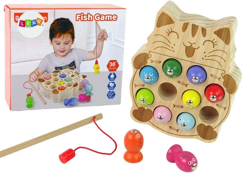 LEANToys Wooden Skill Game Fishing - Fun for the whole family!