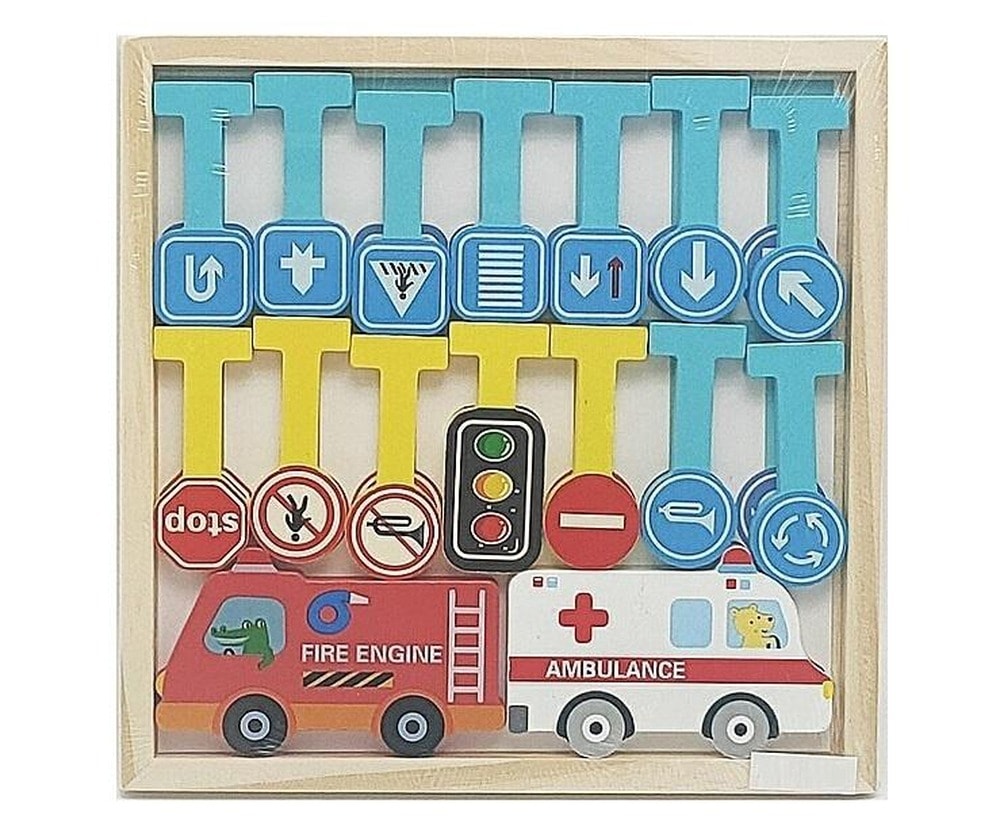 Wooden Educational Puzzle Vehicles - Developing toy for children