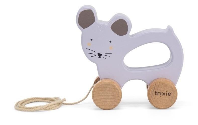 Trixie Baby Wooden pull-along toy Mouse - perfect as a gift