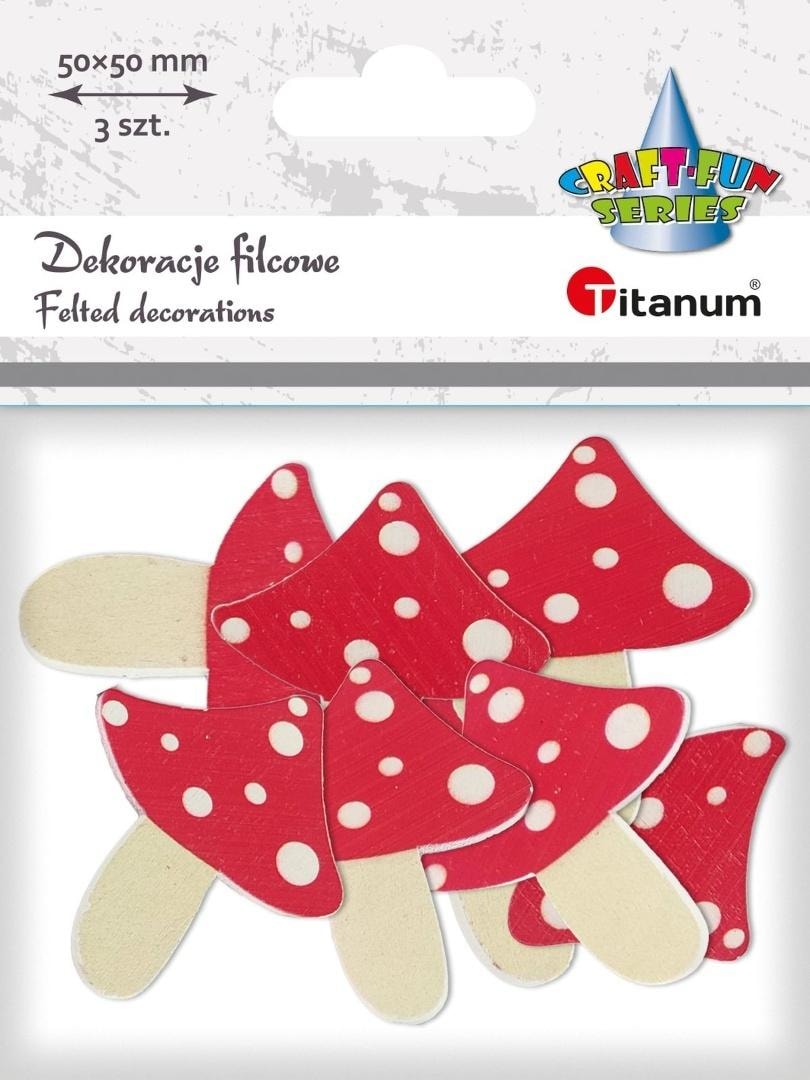 Decorative wooden toadstools - 8 pieces ideal for centerpieces