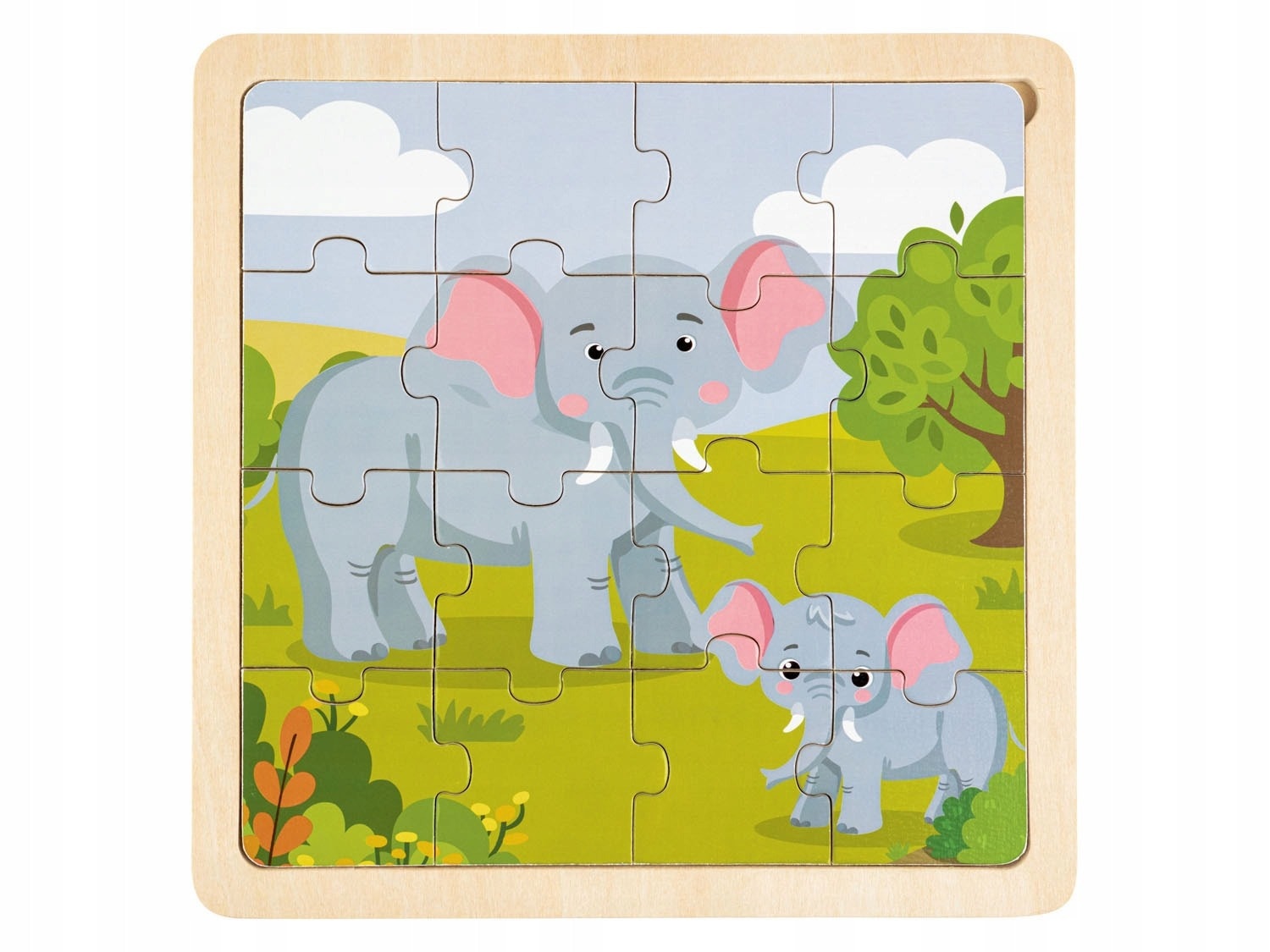 Wooden puzzle - educational puzzle for children 37 pieces