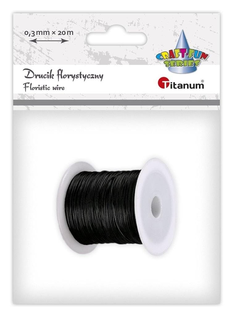 Florist wire black 0.3 mm 20 m - ideal for decorations