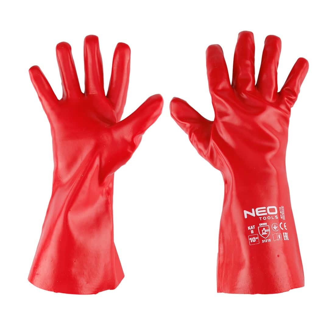 NEO TOOLS Long PVC protective gloves 3121X size 10 - ideal for demanding tasks