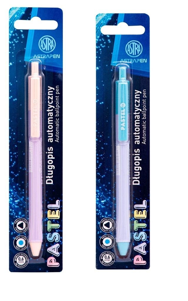 Długopis automatyczny ASTRA Pastel 0,6 mm mix kolorów