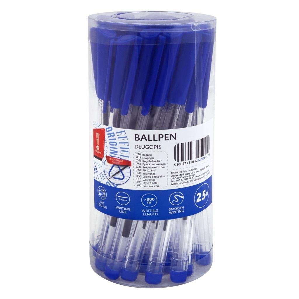 MemoBe Office Pens 1 mm blue - 25 pieces set