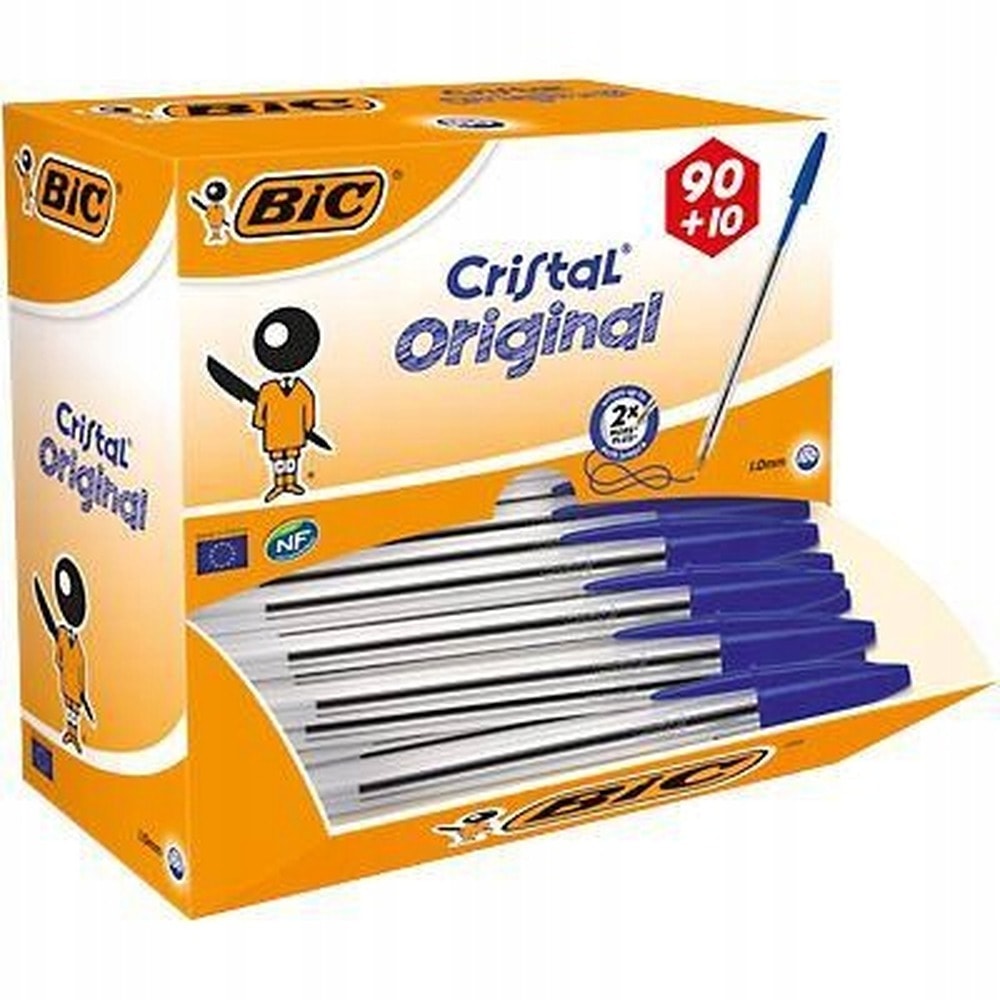 Cristal Original Ballpoint Pen - 100 pieces of reliable pens