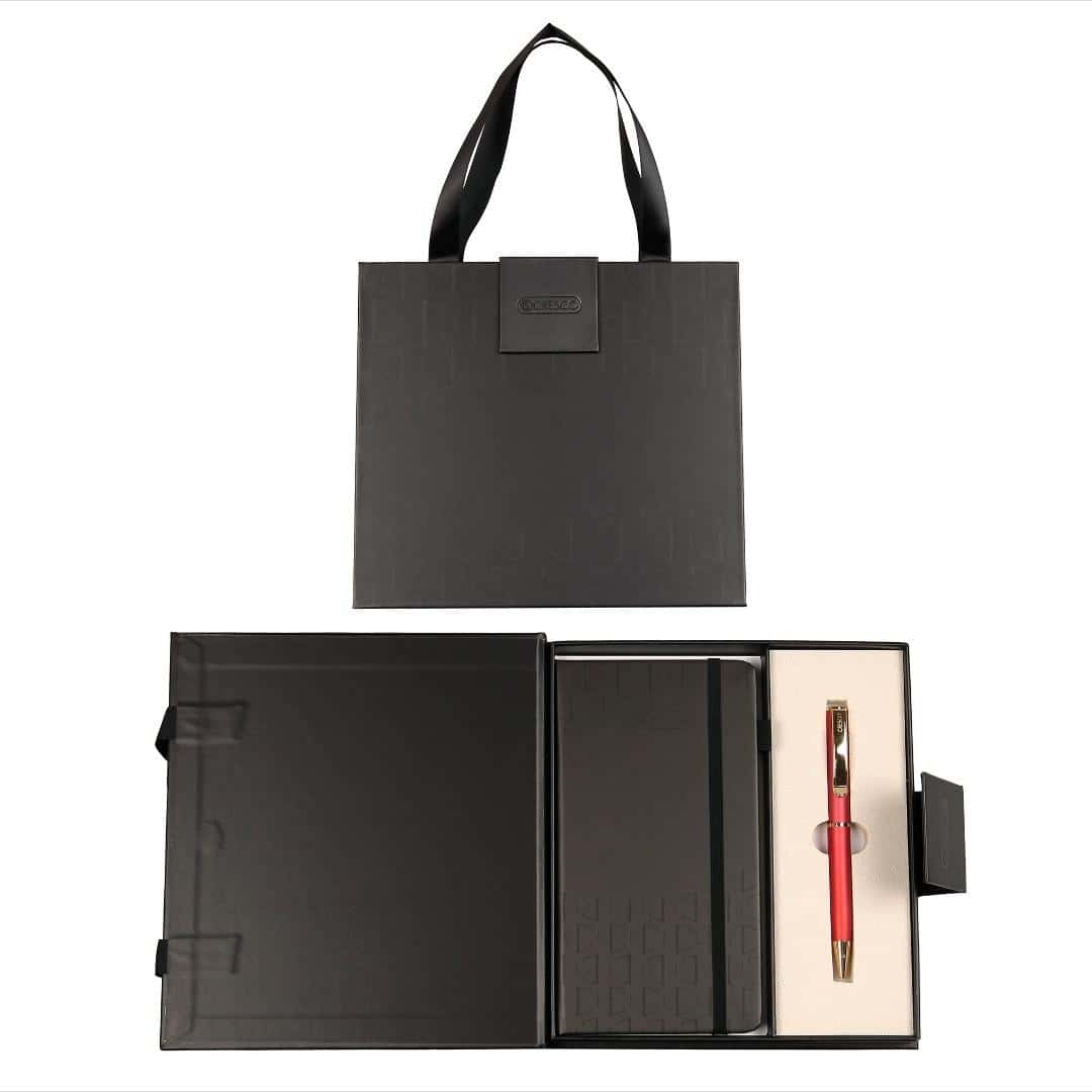 Classic Premium Pen + Notebook red-gold - perfect gift