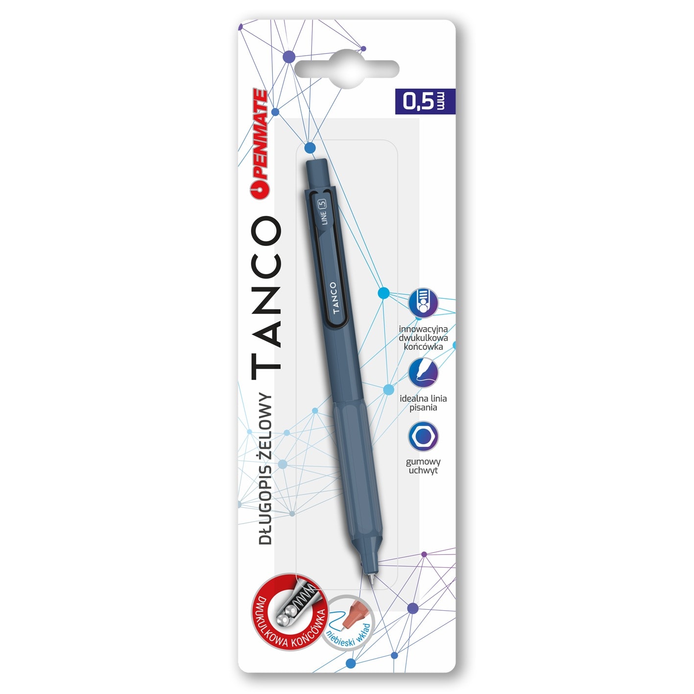 Długopis żelowy Tanco Penmate na blistrze
