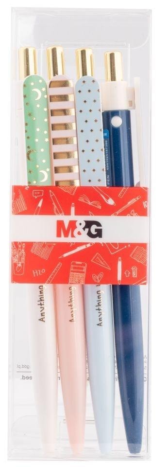 M&G Retractable pen Simple Me 0.5 mm blue 4 pcs
