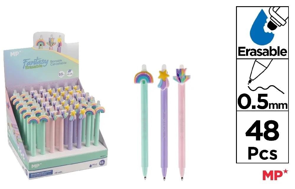 MP Main Paper Rainbow Erasable Pens - 48 pieces colorful pens
