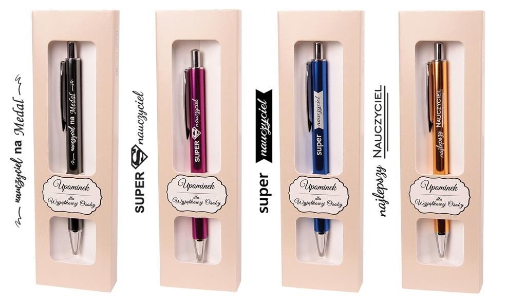 CARLOS Metal Ballpoint Pen with Print Gift Box Mix - perfect gift for teacher