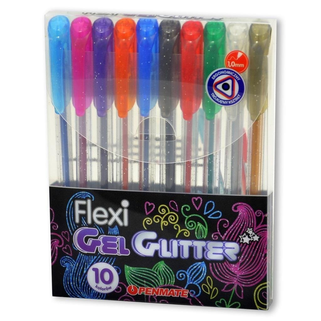 Flexi Abra Gel Glitter Gel Pens 10 Colors - add sparkle to your projects